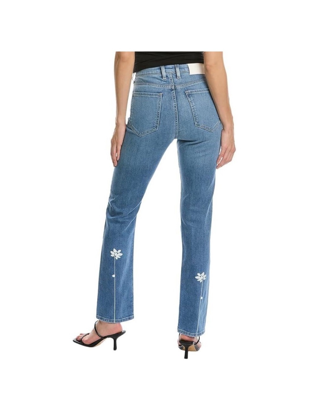 7 For All Mankind Floral Detail Easy Slim Jean